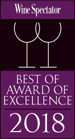 Wine Spectator Best Award of Excellence of 2018 Wine Spectator Best of Award of Excellence 2018